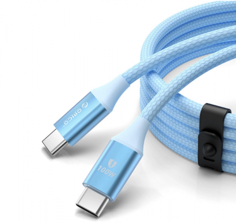 Laidas USB C - USB C 1m 100W pintas mėlynas Orico CDX